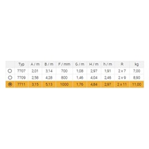 Žebřík dvoudílný univerzální 7711 AL 513cm/HOBBY/2x11 příček