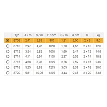 Žebřík dvoudílný výsuvný 8708 AL 383cm/PROFI/2x8 příček