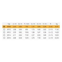 Žebřík dvoudílný univerzální  8508 AL 383cm/PROFI/2x8 příček
