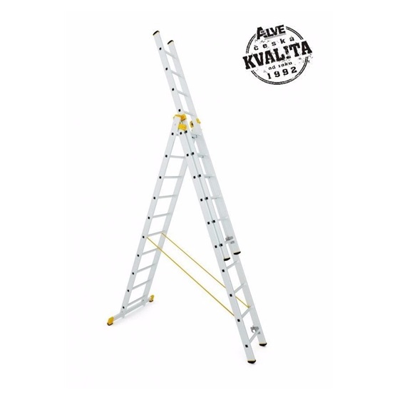 Žebřík trojdílný univerzální 8615 AL 1090cm/PROFI/3x15 příček
