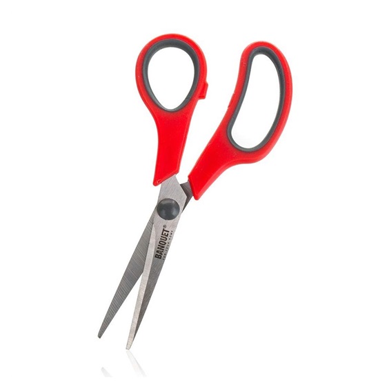 Nůžky pro domácnost protiskluzové CULINARIA 15 cm, červená