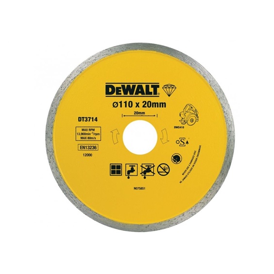 Kotouč diamantový 110x20mm DT3714 plný