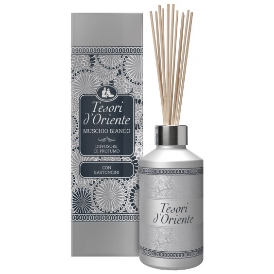 Tesori d'Oriente White musk aroma difuzér s ratanovými tyčinkami, 200 ml