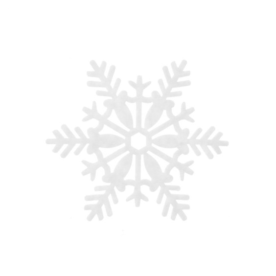 Podtácek polyester VLOČKA pr. 13,5 cm bílá 6 ks