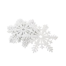 Podtácek polyester VLOČKA pr. 13,5 cm bílá 6 ks