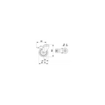 Kolo otočné  s brzdou 2477PJH075P30-11 nosnost 150kg
