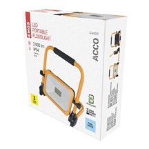 Reflektor LED, ACCO nabíjecí přenosný, 20W, žlutý, studená bílá