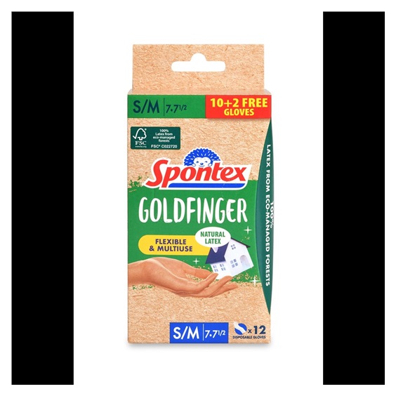 Spontex Godfinger jednorázové rukavice 12ks (S/M)