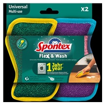 Spontex Flex&Wash drátěnka + houba 2ks