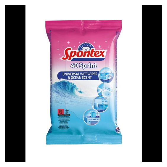 Spontex Fresh Ocean vlhčené ubrousky 40ks