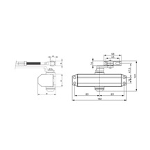 Zavírač Yale DC3500 EN2/3/4 lomené ramínko stříbrný       1100mm 80kg