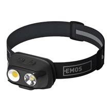 Čelovka LED nabíjecí, COB LED + LED
