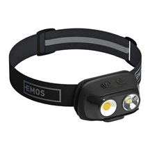 Čelovka LED nabíjecí, COB LED + LED