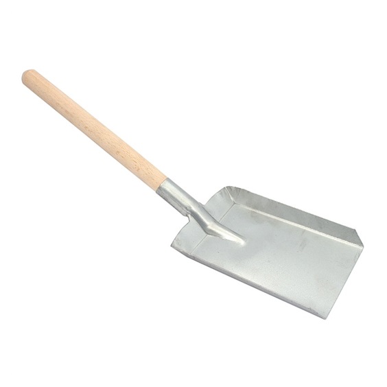 Lopatka na uhlí pozinkovaná s dřevěnou rukojetí