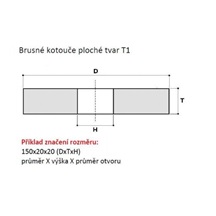Kotouč brusný 200x25x32 10A36/1/P5AV/40  41371-7907.TY