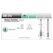Závitník DIN 376 M6  HSSE přímá drážka+lamač