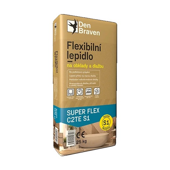 Lepidlo flexibilní na obklady a dlažbu SUPER FLEX C2TE S1  25kg
