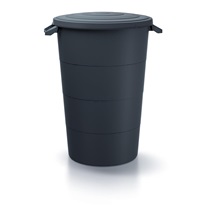 Nádoba plastová s úchyty SMOOTH recyklovaná černá 160l
