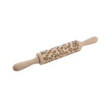 Váleček dřevo Dekor d. 16/33 cm stonky