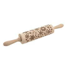 Váleček dřevo Dekor d. 20/38 cm VLOČKA puntík