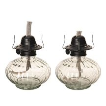 Lampa petrolejová sklo/kov