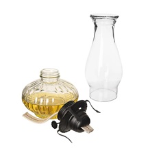 Lampa petrolejová sklo/kov