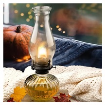 Lampa petrolejová sklo/kov