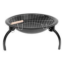Ohniště Strend Pro Homefire, BBQ, gril s roštem, na dřevěné uhlí, kovové, kulaté, 545x400 mm