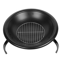 Ohniště Strend Pro Homefire, BBQ, gril s roštem, na dřevěné uhlí, kovové, kulaté, 545x400 mm