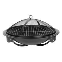 Ohniště Strend Pro Homefire, BBQ, gril s roštem, na dřevěné uhlí, kovové, kulaté, 545x400 mm
