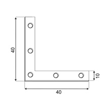 Rohovník 40x40x10x1,5  mm (balení 4 ks.)