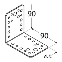 úhelník spojovací 90x90x65x2,5  mm