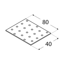 destička perforovaná 80x40x2,0 mm