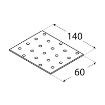 destička perforovaná 140x60x2,0 mm