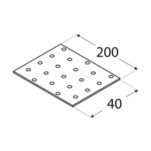 destička perforovaná 40x200x2,0 mm