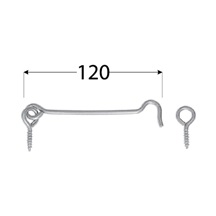 Háček s očkem k zašroubování 120 mm C