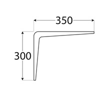 konzole stavební šedá  300x350