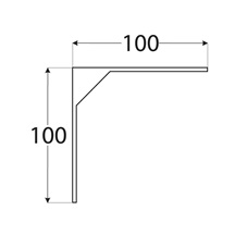 konzole 100x100 hnědá