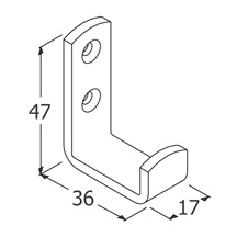 hák plochý - U 46x36 mm