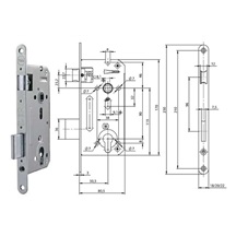 Zámek zadlabací YALE 5140/20PPN 1/2 P-L   80/90 FAB