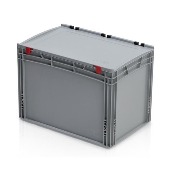 Přepravka EURO s víkem 60x40x43,5 uzavřený úchyt