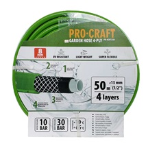 Hadice zahradní zelená 4-vrstvá 1/2" bal.50m Procraft PR-4GH1350