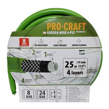 Hadice zahradní zelená 4-vrstvá 3/4" bal.25m Procraft PR-4GH1925
