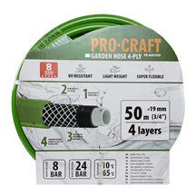 Hadice zahradní zelená 4-vrstvá 3/4" bal.50m Procraft PR-4GH1950