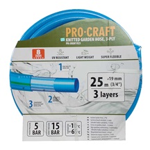 Hadice zahradní modrá 3-vrstvá 3/4" bal.25m Procraft PR-3KGH1925