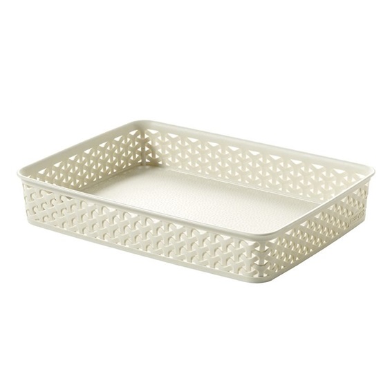 Košíček RATTAN 'Y' STYLE -A4 krémový