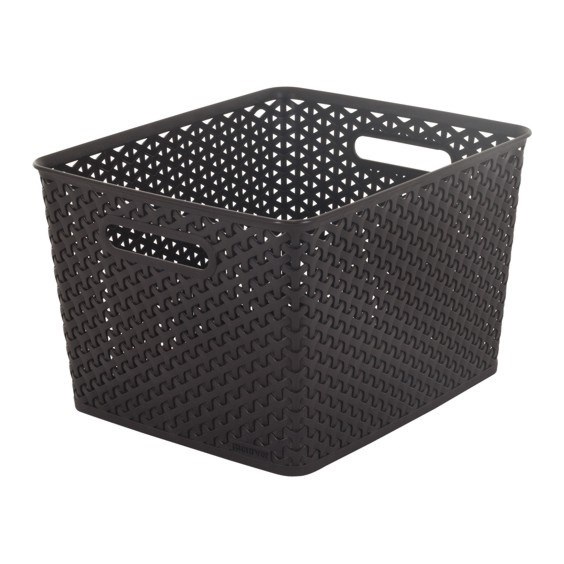 Úložný box RATTAN 'Y' STYLE - L tm. hnědý