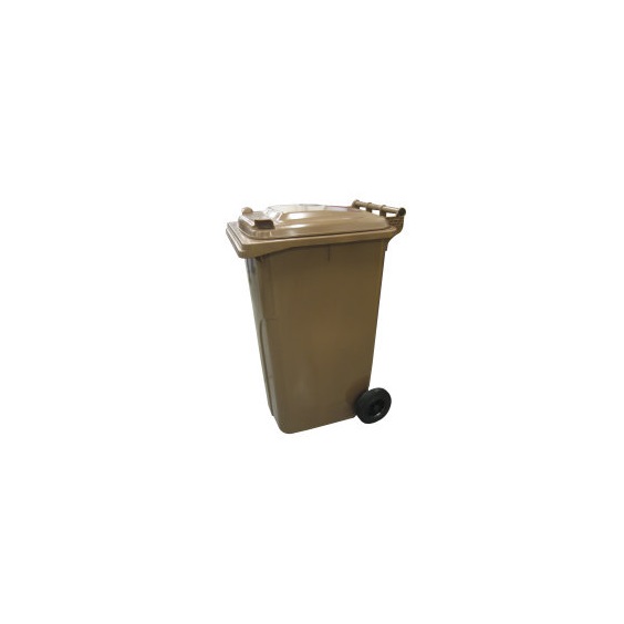 Popelnice plastová 240l hnědá s kolečky 0005-5