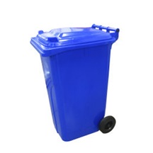 Popelnice plastová 240l modrá s kolečky 0005-1