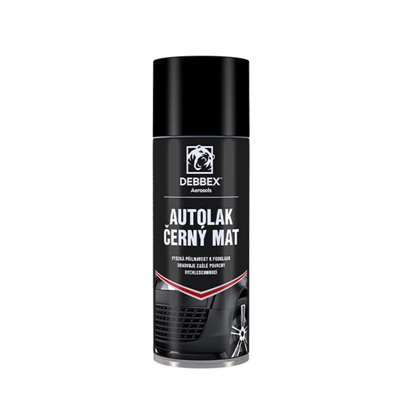 Autolak čený mat. 400ml DEBBEX